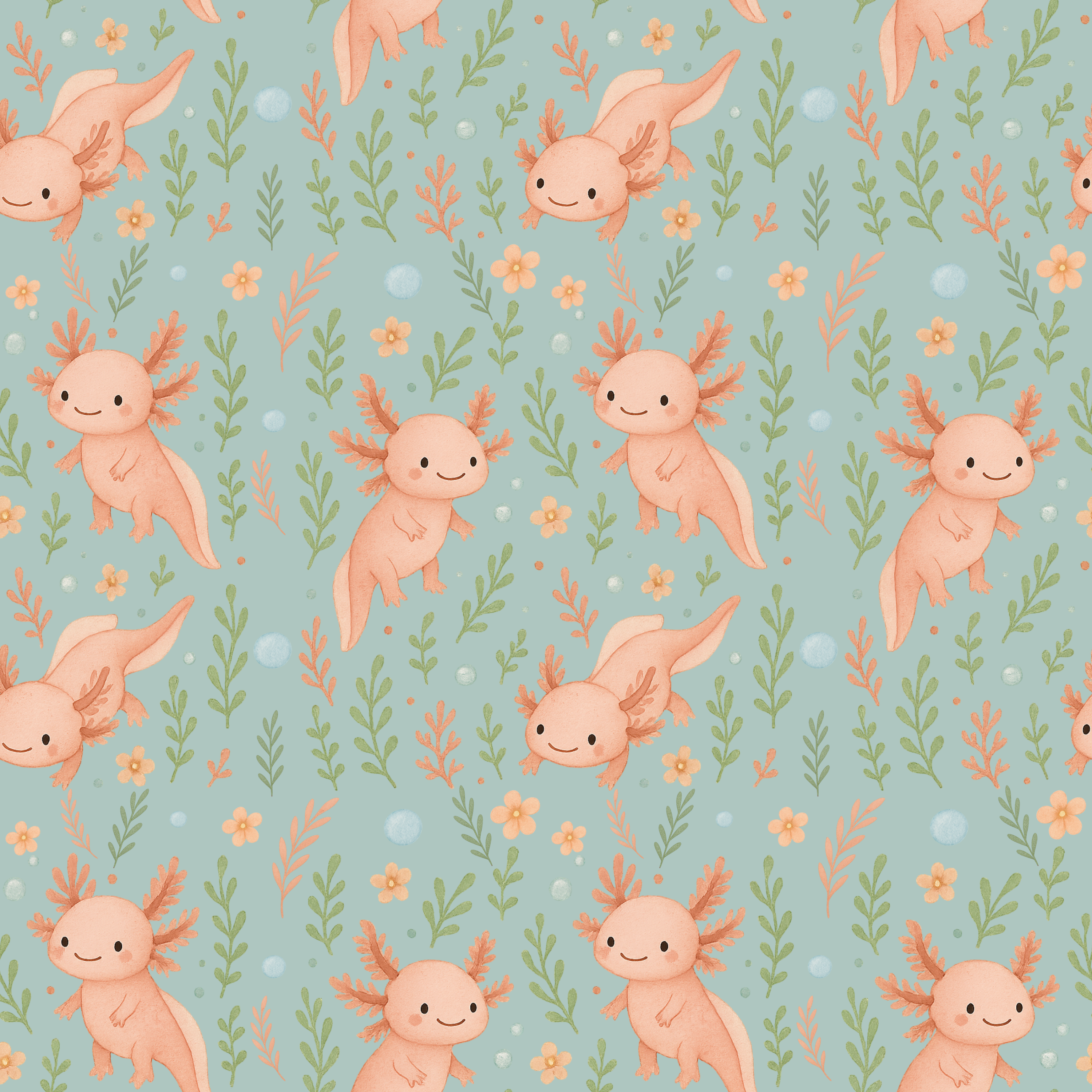 Mousseline bambou Axolove utilisée comme couverture légère pour bébé avec motif axolotl