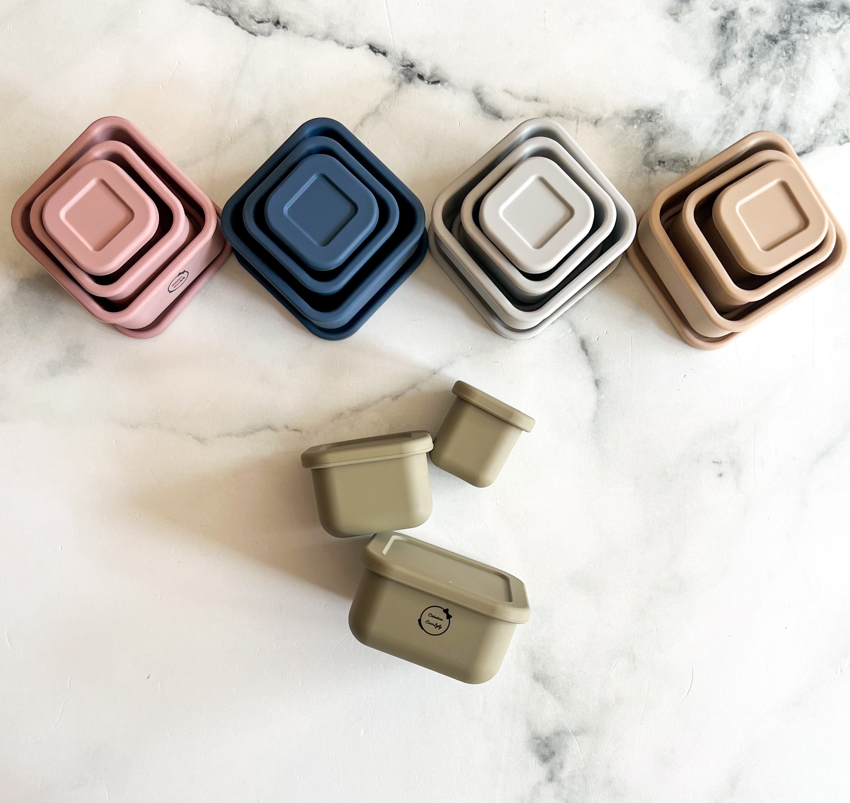 Ensemble de plats à collation réutilisables empilés, contenants écologiques pour lunchs