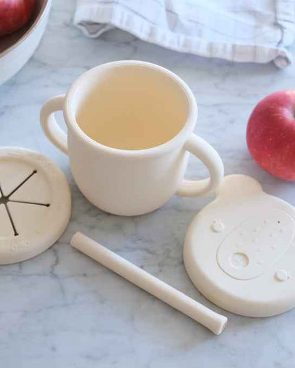 Tasse d'apprentissage 2 en 1 pour collation et liquide