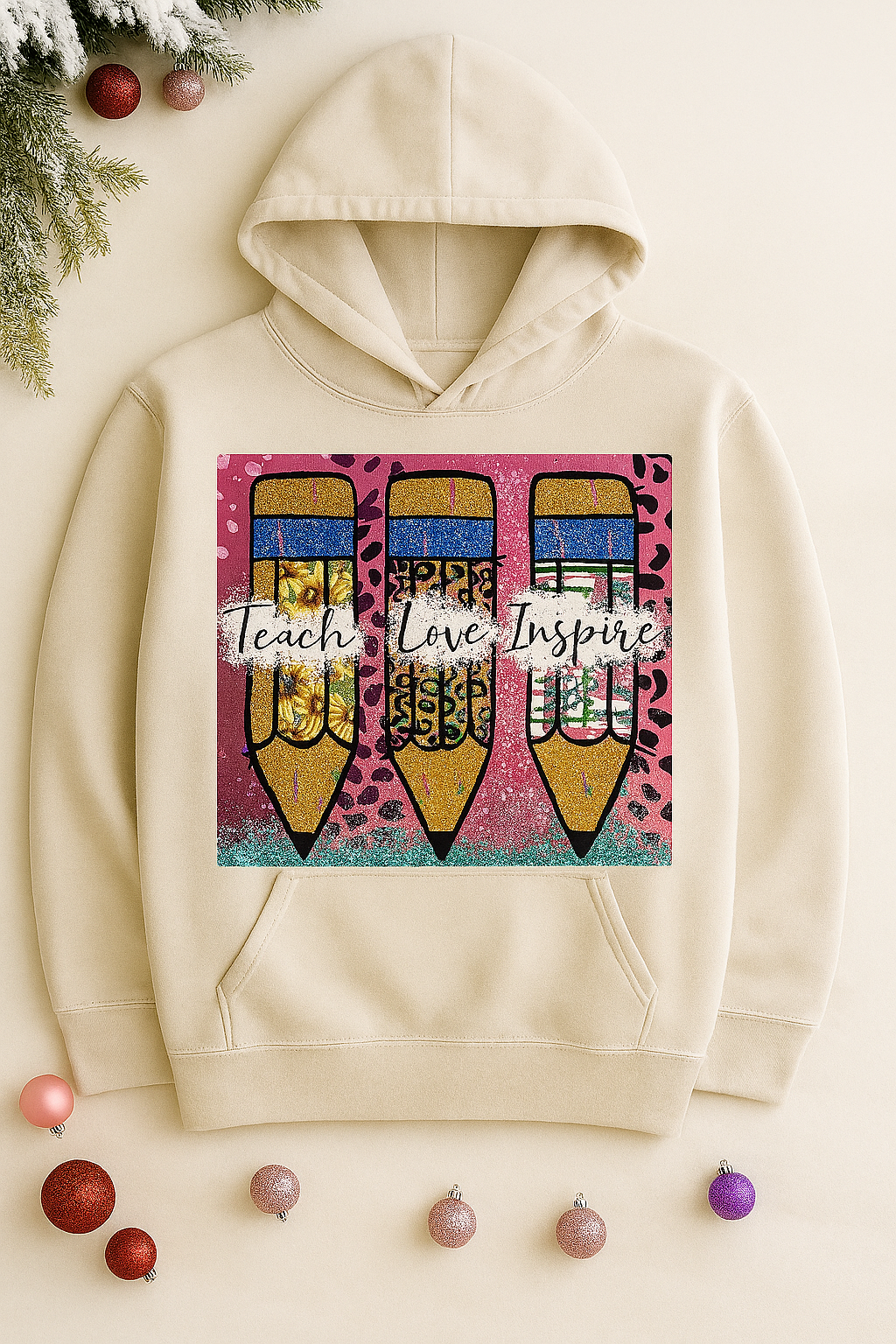 Teach • Love • Inspire – Hoodie Éducatrice