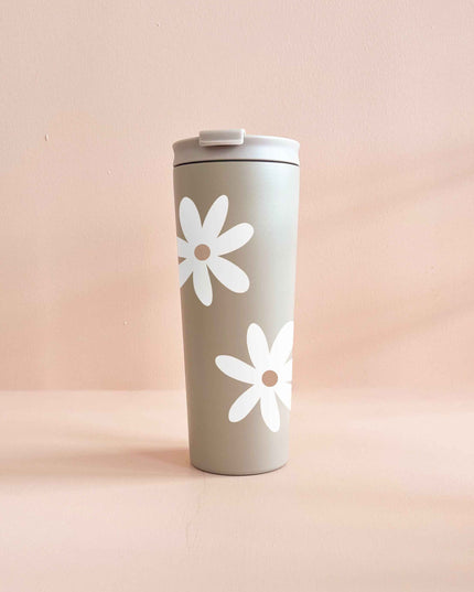 Gobelet isotherme 24oz - greige Fleurs d'automne
