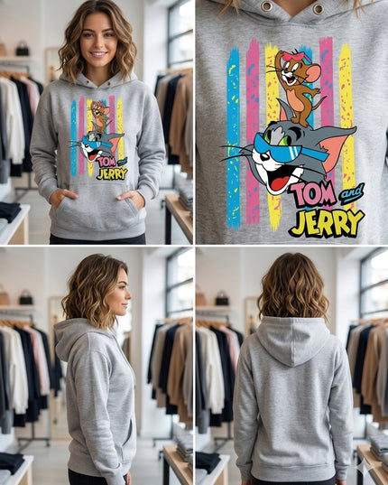 Hoodie Tom et Jerry — détail du design, L'Atelier 9¾