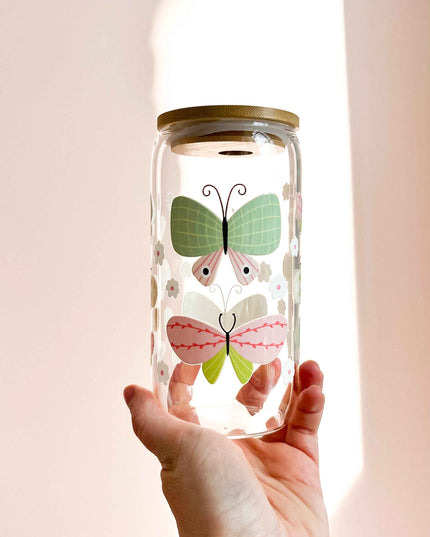 Verre boho - papillons
