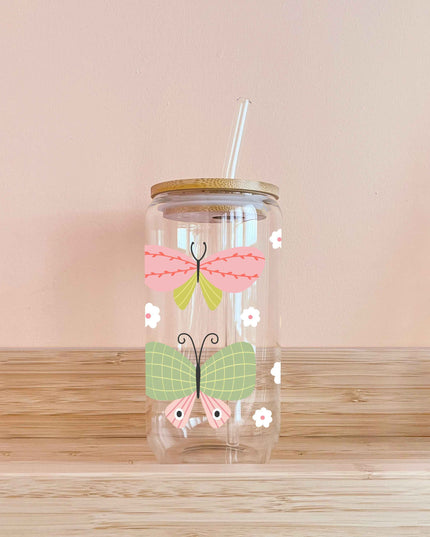Verre boho - papillons