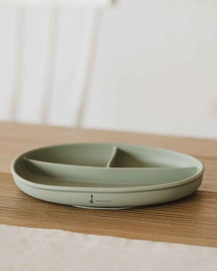 Assiette à succion divisée en silicone