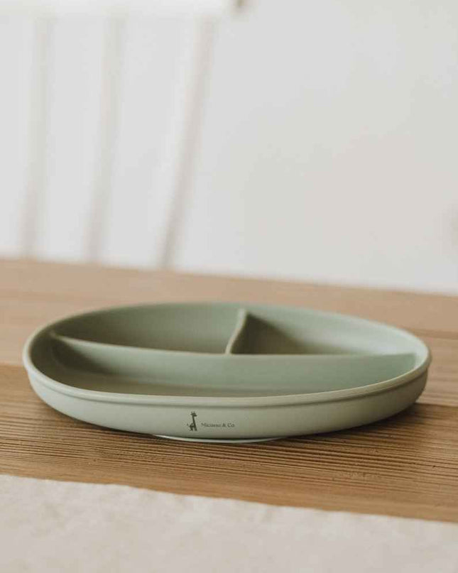 Assiette à succion divisée en silicone