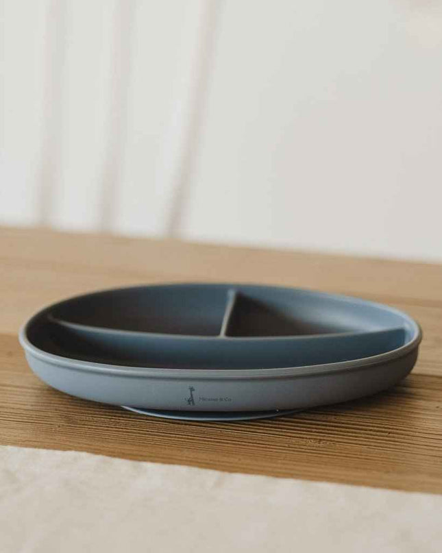 Assiette à succion divisée en silicone