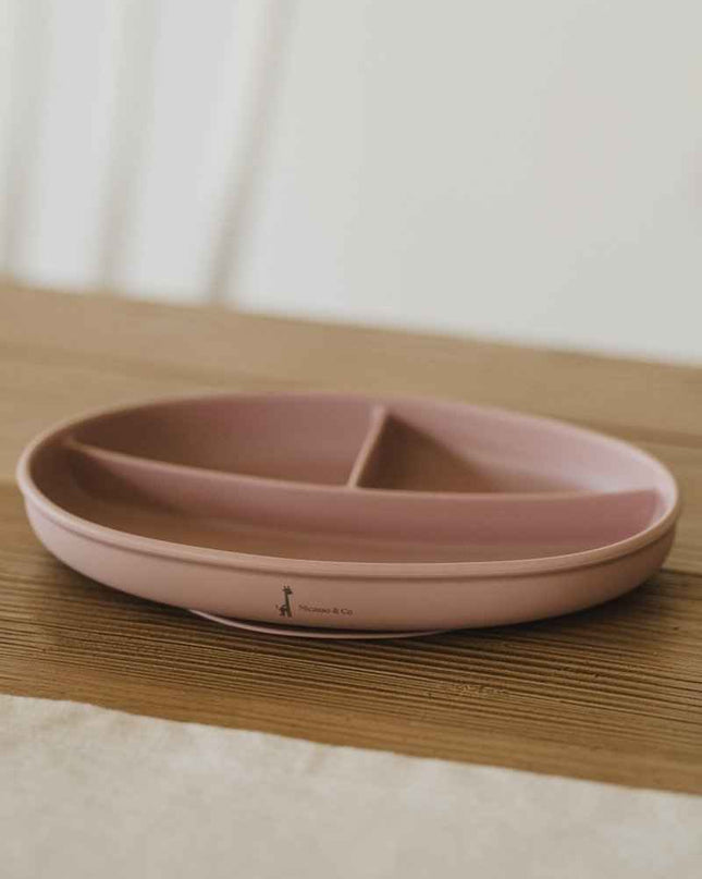 Assiette à succion divisée en silicone