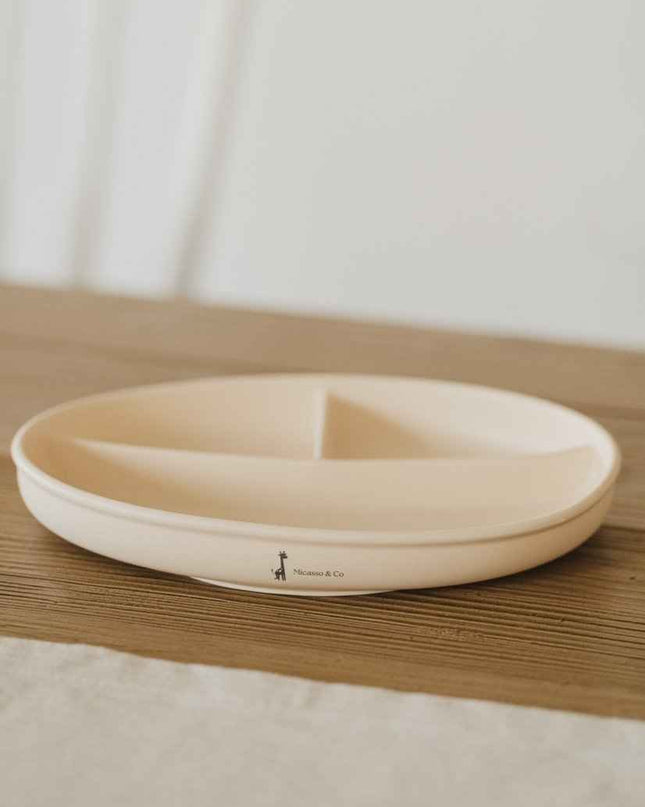 Assiette à succion divisée en silicone