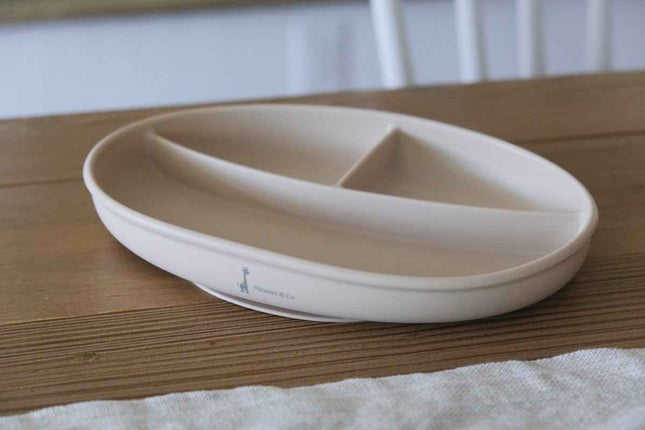 Assiette à succion divisée en silicone