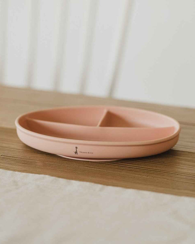 Assiette à succion divisée en silicone