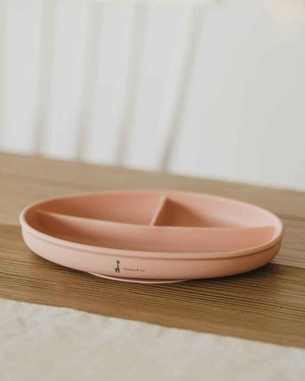 Assiette à succion divisée en silicone