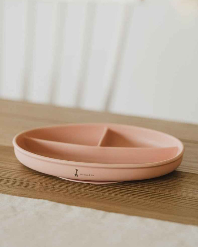 Assiette à succion divisée en silicone