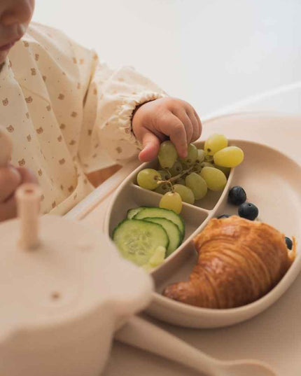 Assiette à succion divisée en silicone