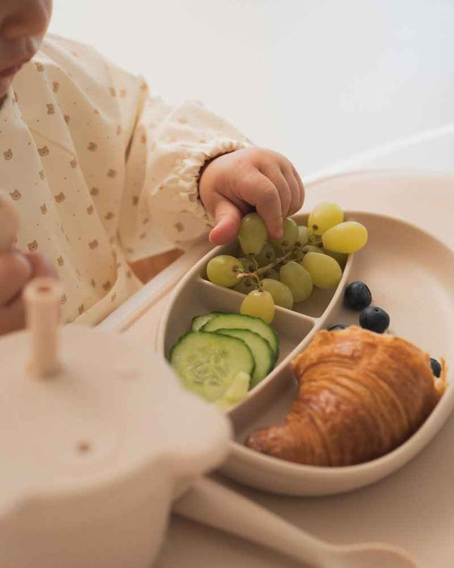 Assiette à succion divisée en silicone