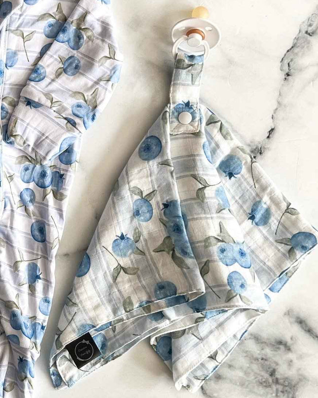Attache-suce bleuets en mousseline de bambou