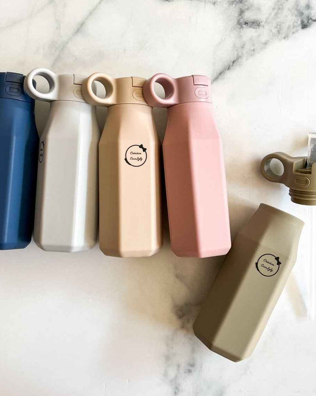 Bouteille de Transport à Paille Refermable - Gourde Pratique Réutilisable