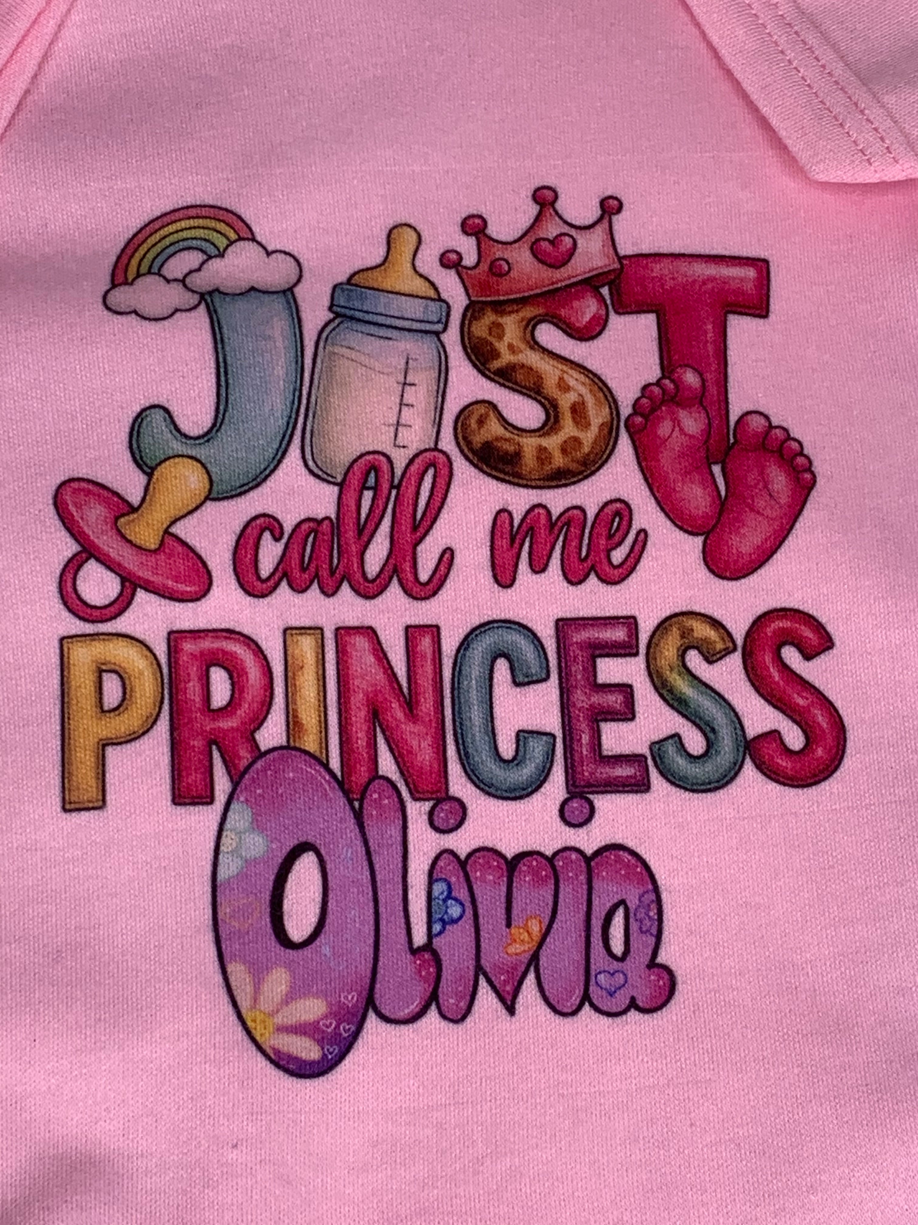 Cache - Couche Personnalisé "Just Call Me Princess" - L'Atelier 9¾