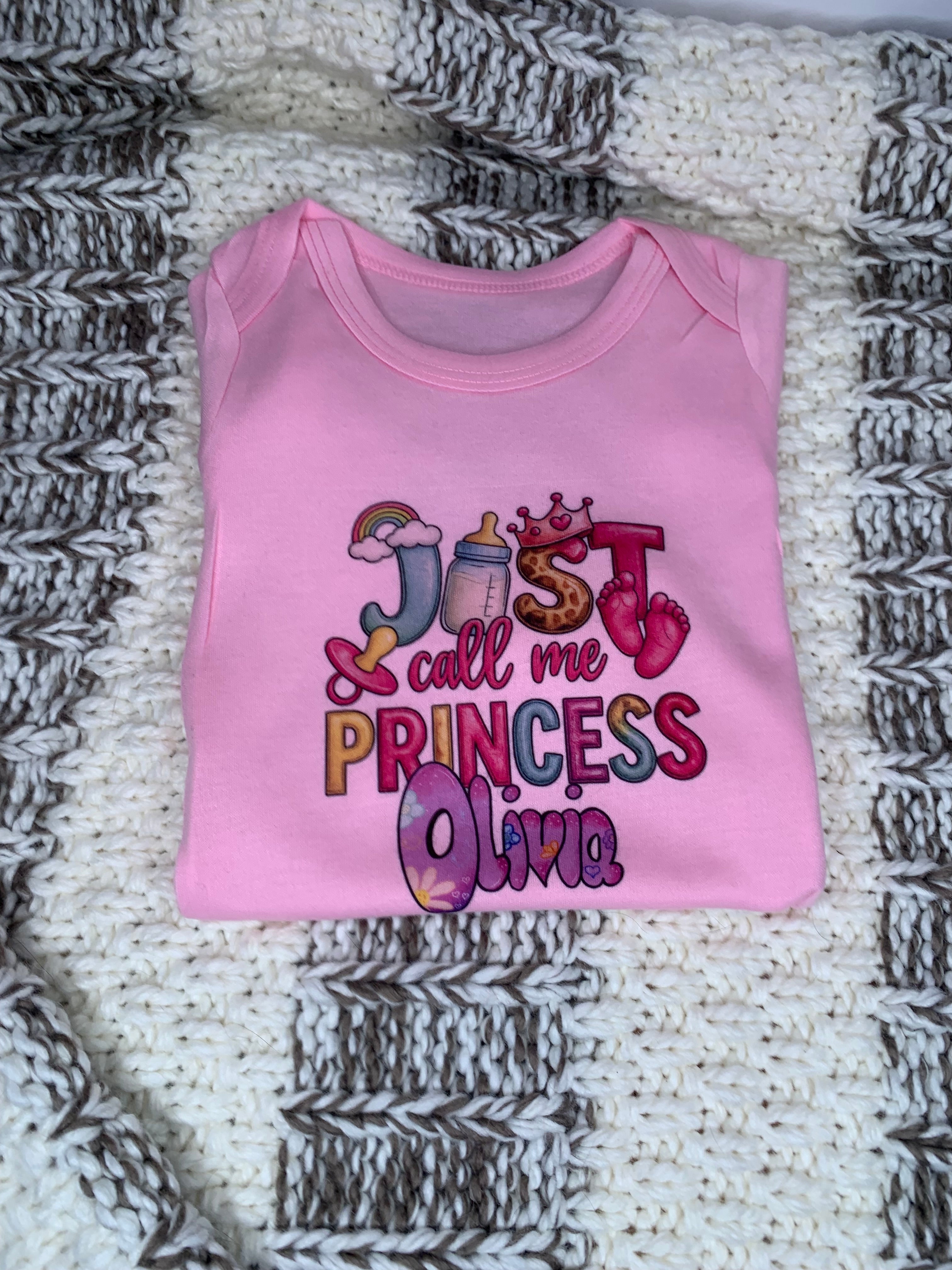 Cache - Couche Personnalisé "Just Call Me Princess" - L'Atelier 9¾