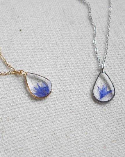 Collier Blu - goutte (moyen)