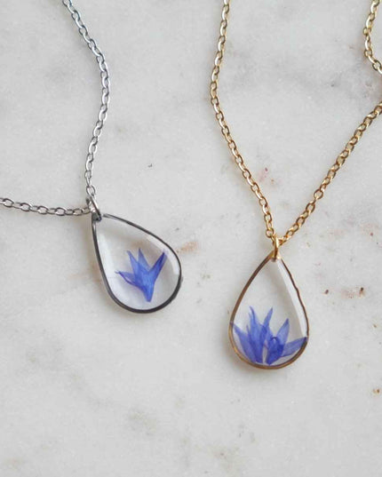 Collier Blu - goutte (moyen)