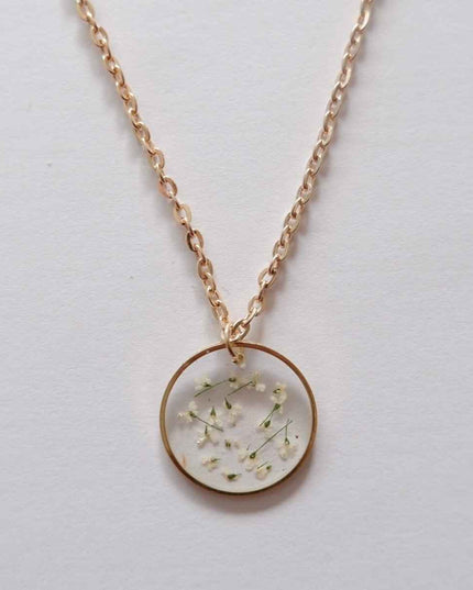 Collier Estelle blanches - rond (moyen)