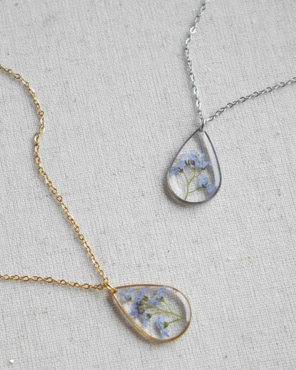 Collier Myosotis - goutte 16mm