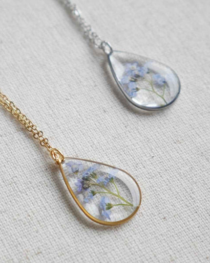 Collier Myosotis - goutte 16mm