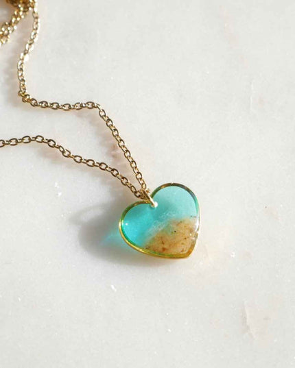 Collier Tulum - coeur (moyen)