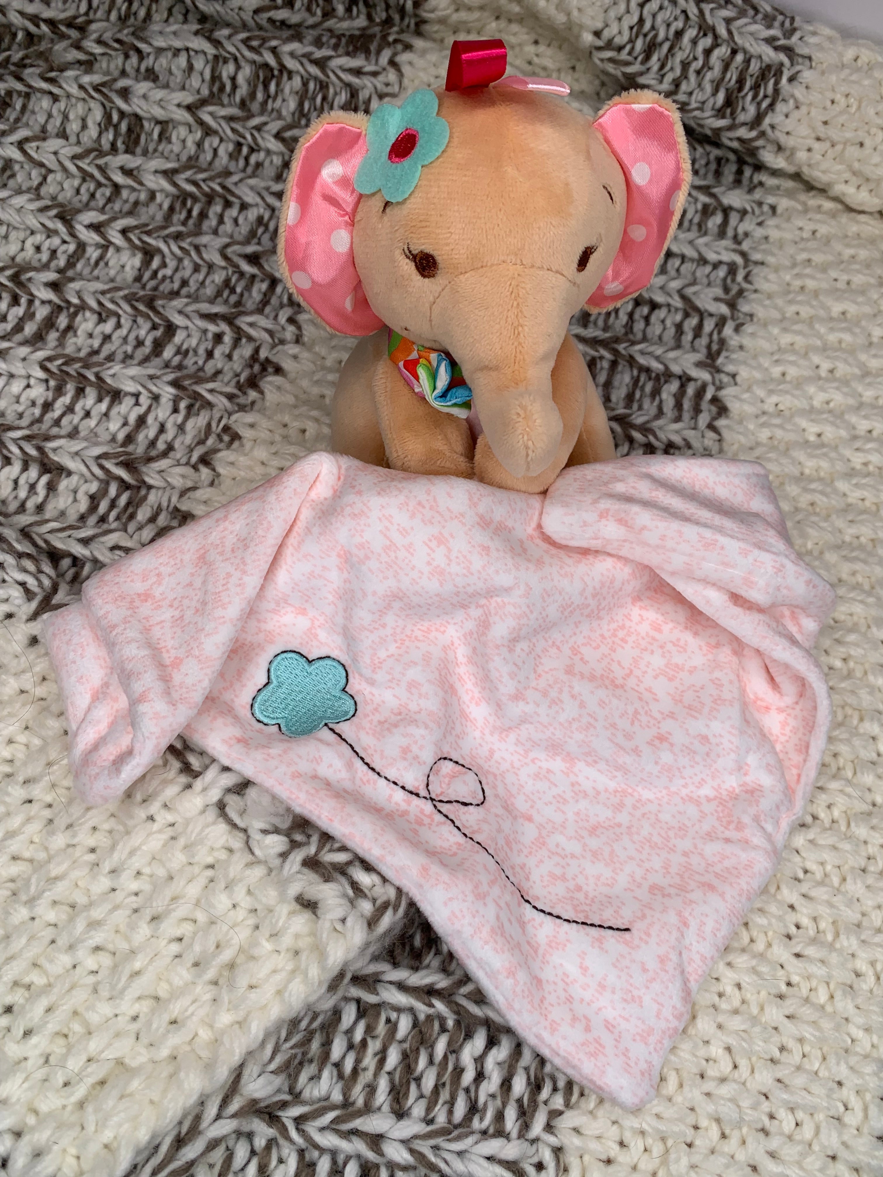 Doudou Éléphant avec Couverture Personnalisable - L'Atelier 9¾