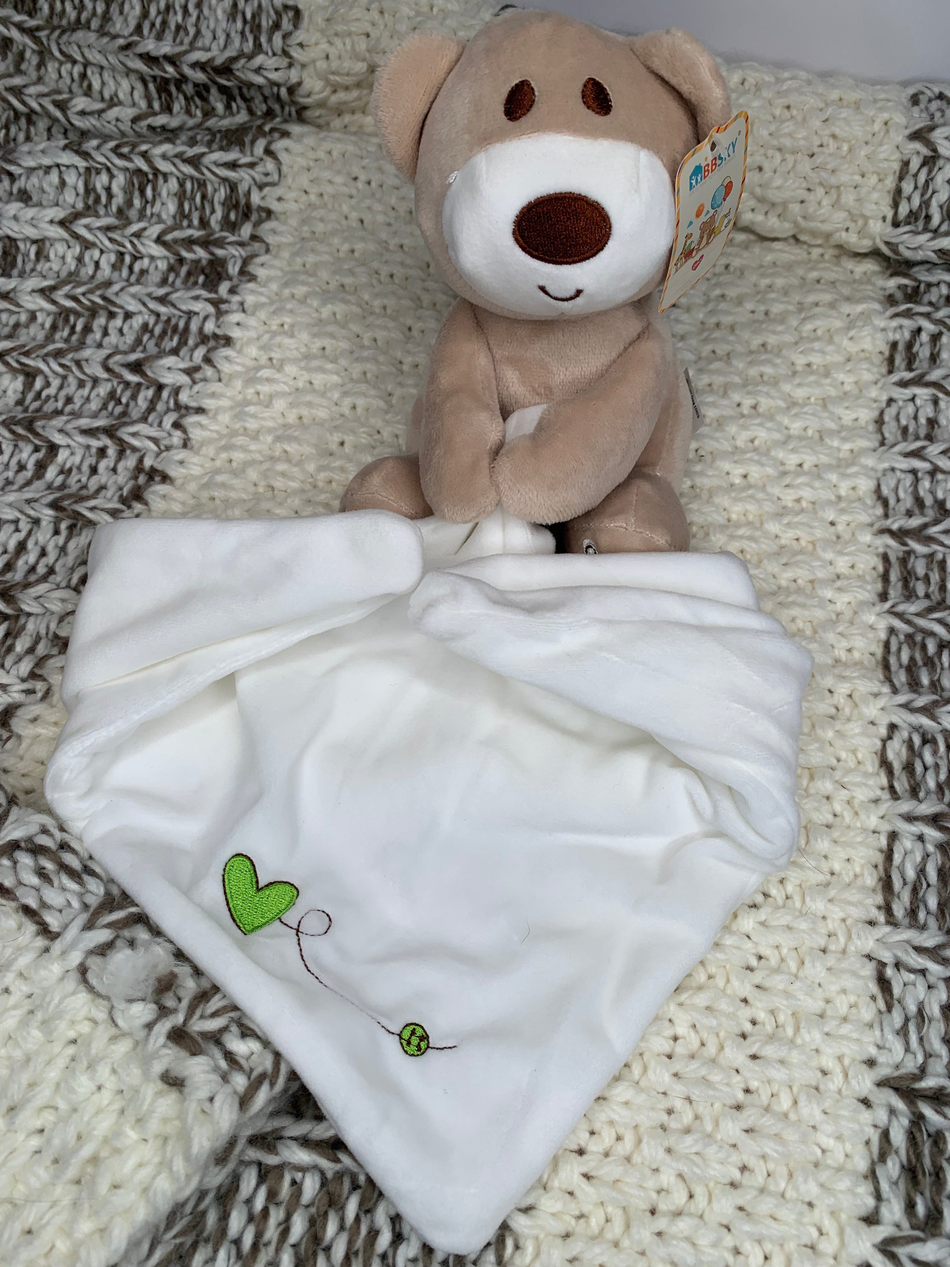 Doudou Ourson avec Couverture Personnalisable - L'Atelier 9¾
