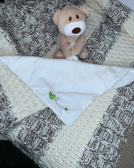 Doudou Ourson avec Couverture Personnalisable - L'Atelier 9¾