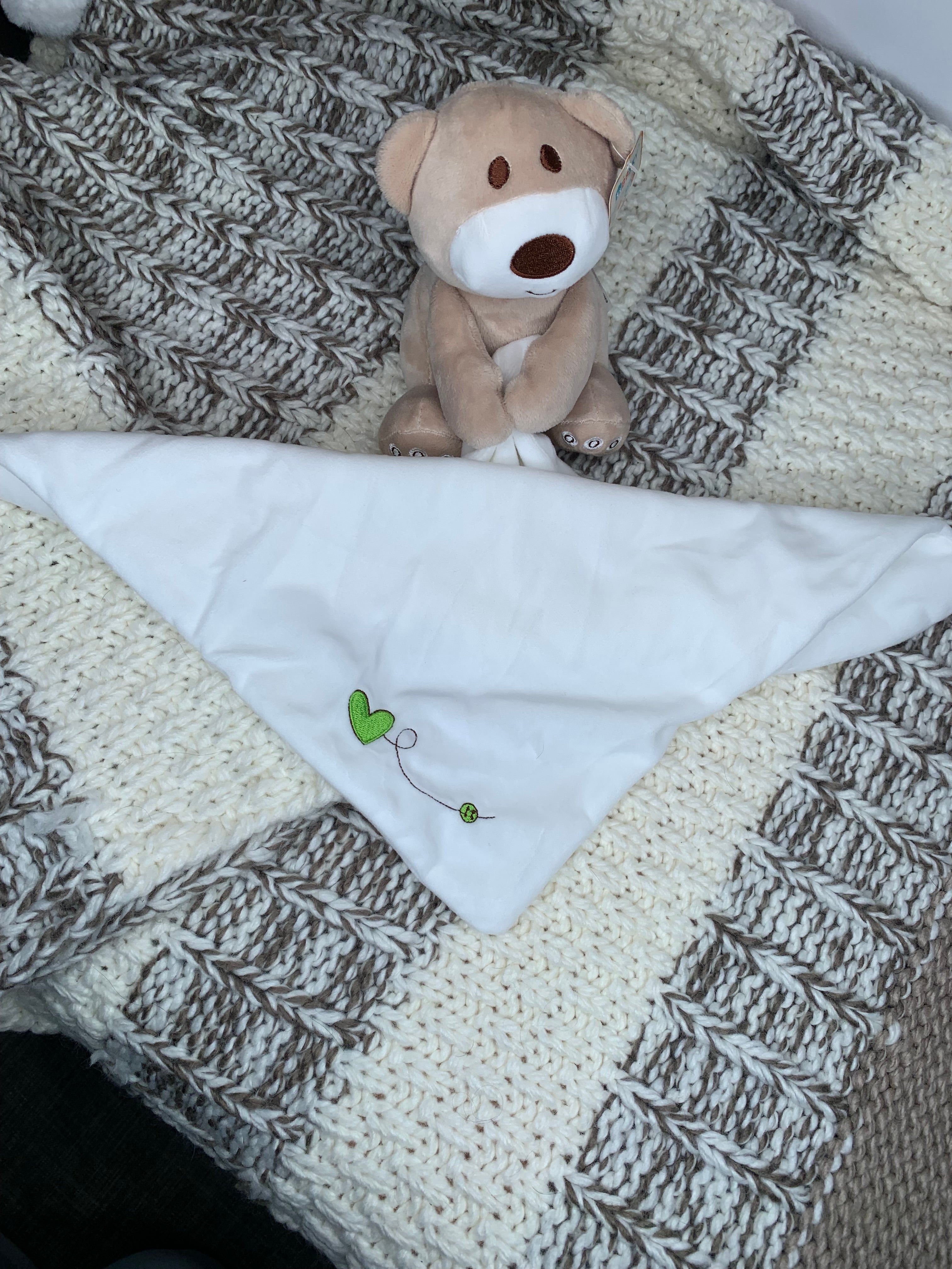 Doudou Ourson avec Couverture Personnalisable - L'Atelier 9¾