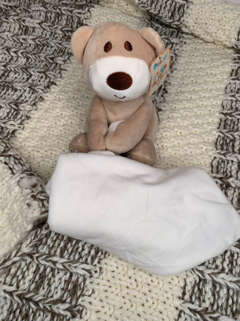 Doudou Ourson avec Couverture Personnalisable - L'Atelier 9¾