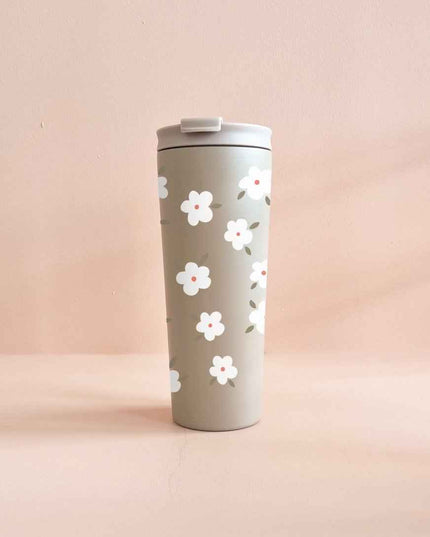 Gobelet isotherme 24oz - greige Fleurs d'hiver