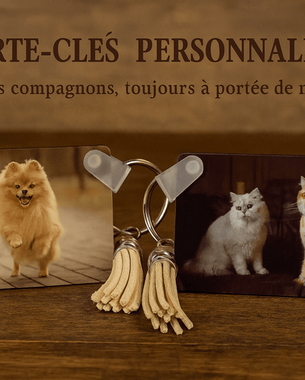 Mon cœur à pattes – Porte - clé souvenir unique - L'Atelier 9 3/4