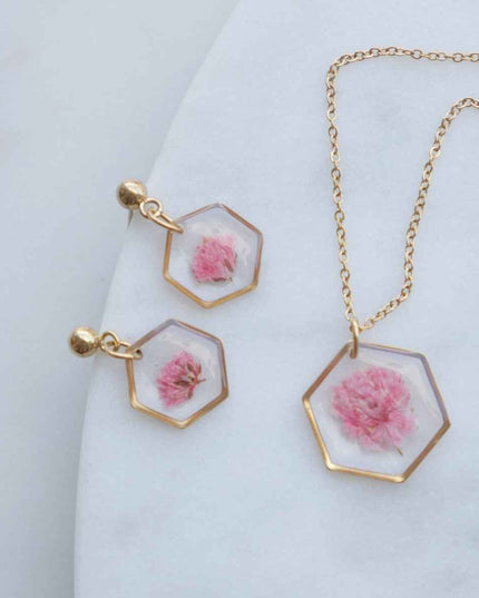 Parure Gigi rose - hexa (moyen)