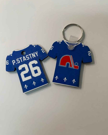 Porte-clé Chandail Hockey NHL Personnalisé - Nom et Numéro au Choix