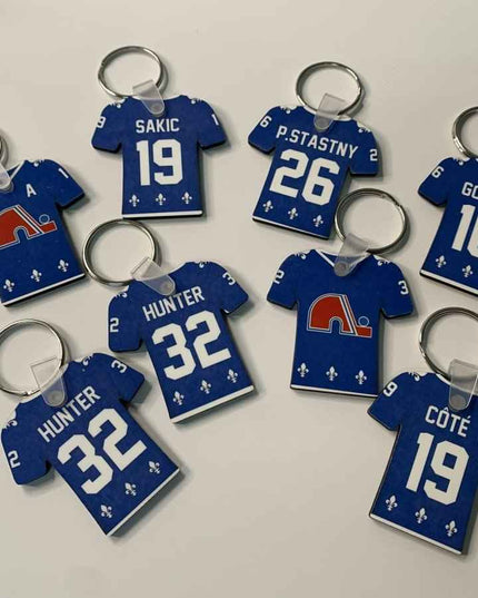 Porte-clé Chandail Hockey NHL Personnalisé - Nom et Numéro au Choix