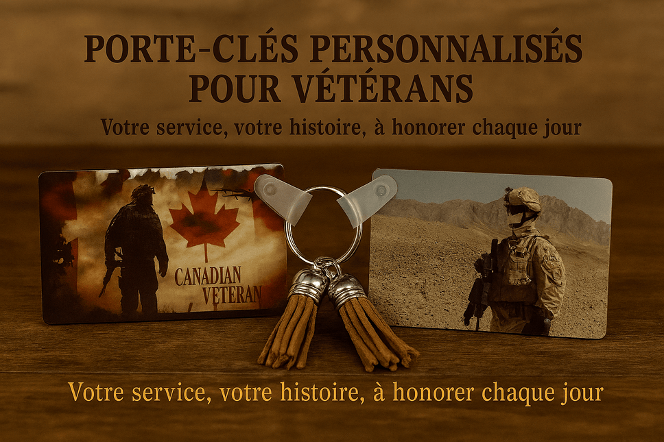 Porte - clé hommage aux vétérans – Personnalisé avec fierté - L'Atelier 9 3/4