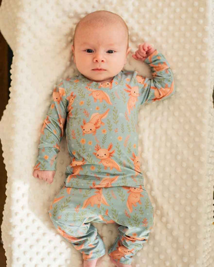 Pyjama 2 pièces en bambou – Axolove ♥️(Axolotl)
