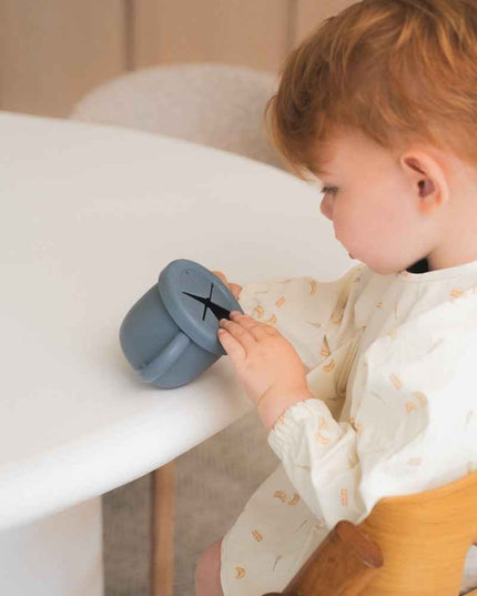 Tasse d'apprentissage 2 en 1 pour collation et liquide