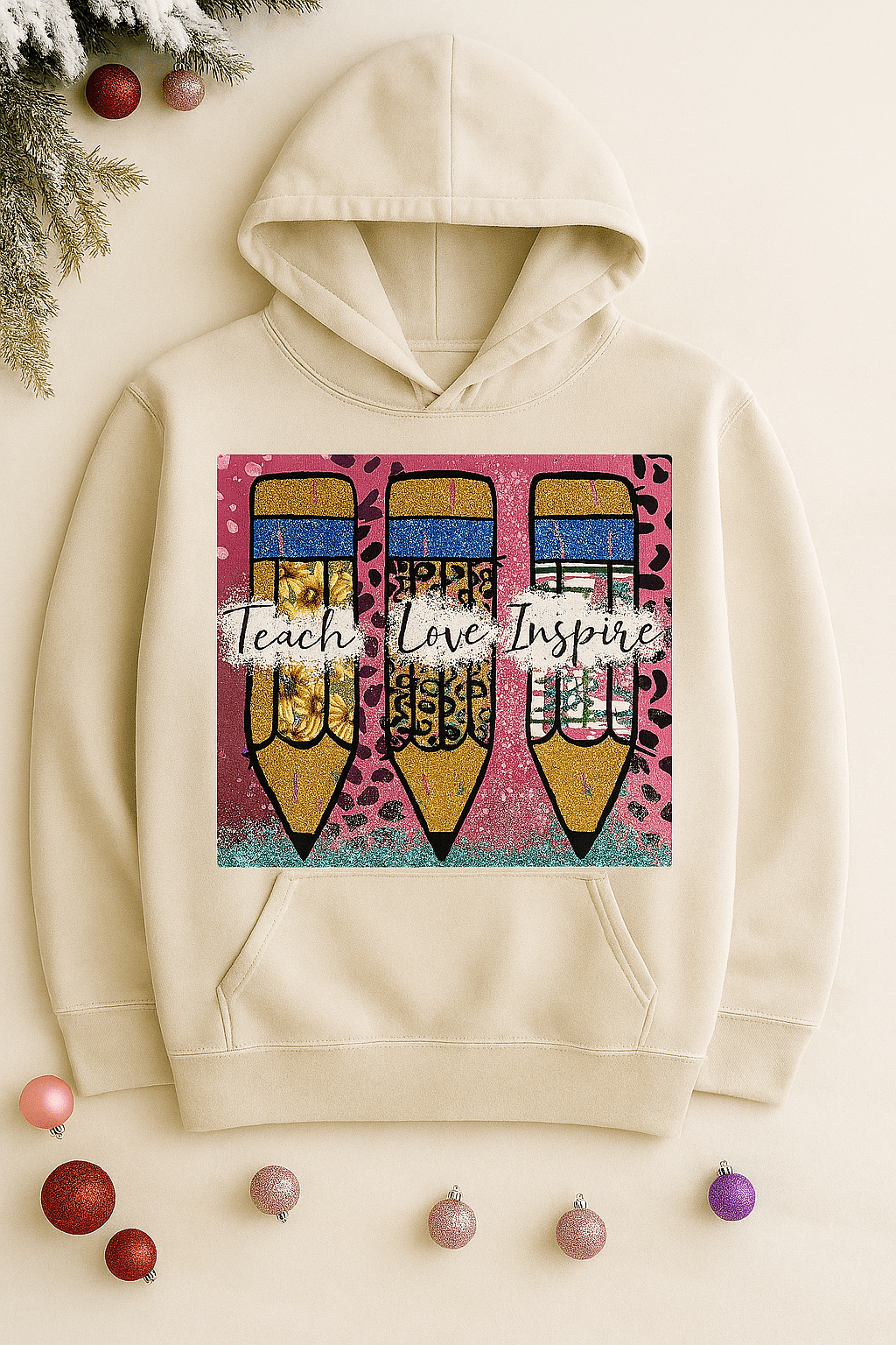 Teach • Love • Inspire – Hoodie Éducatrice - L'Atelier 9¾